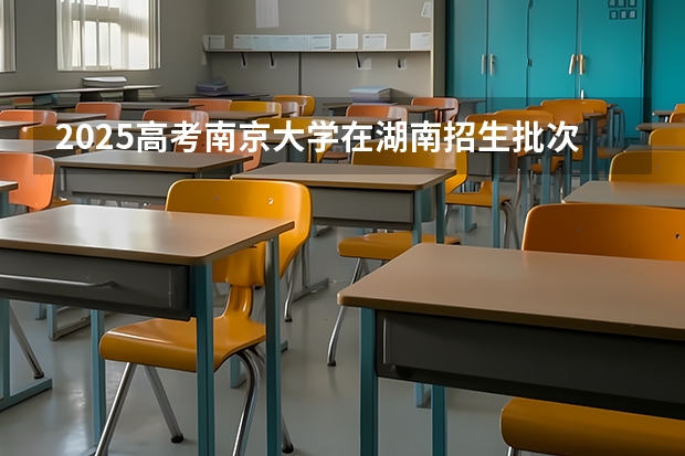 2025高考南京大学在湖南招生批次 有哪些专业？