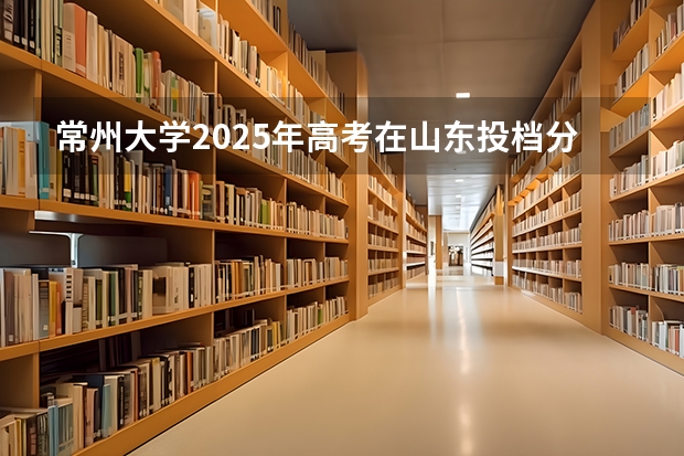 常州大学2025年高考在山东投档分数线