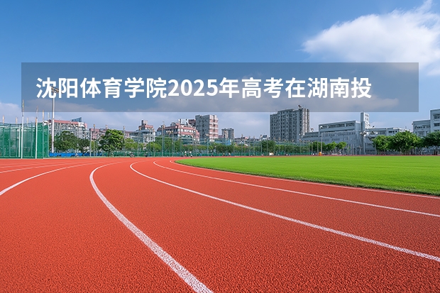 沈阳体育学院2025年高考在湖南投档分数线