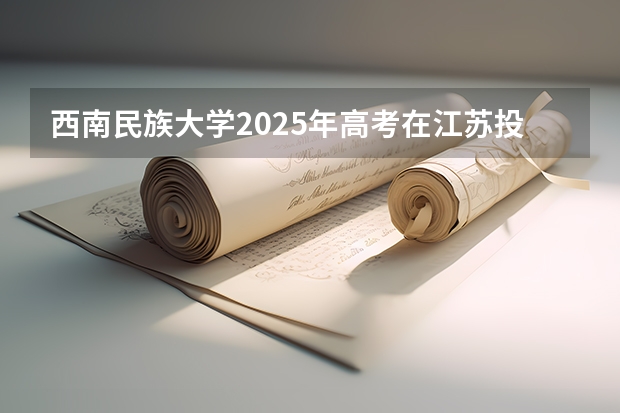 西南民族大学2025年高考在江苏投档分数线