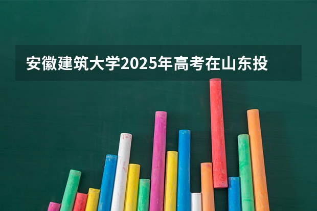 安徽建筑大学2025年高考在山东投档分数线