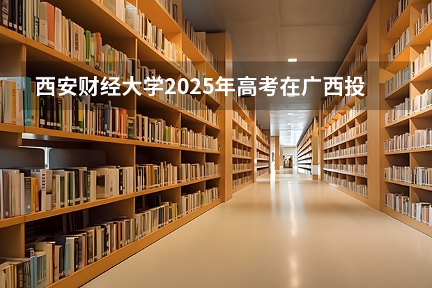 西安财经大学2025年高考在广西投档分数线