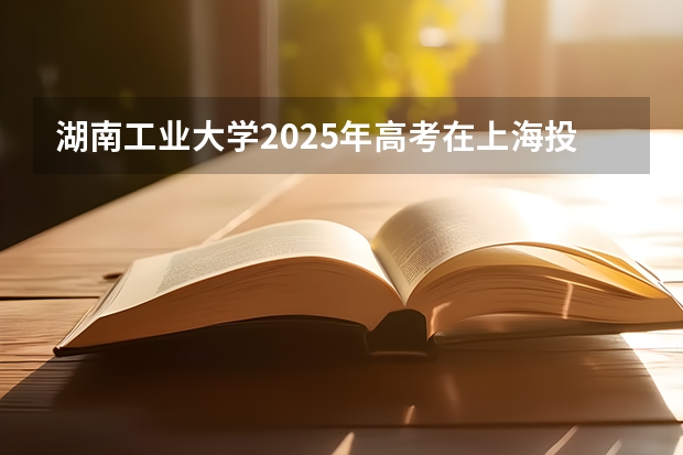 湖南工业大学2025年高考在上海投档分数线