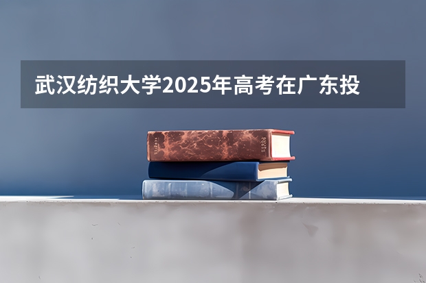 武汉纺织大学2025年高考在广东投档分数线