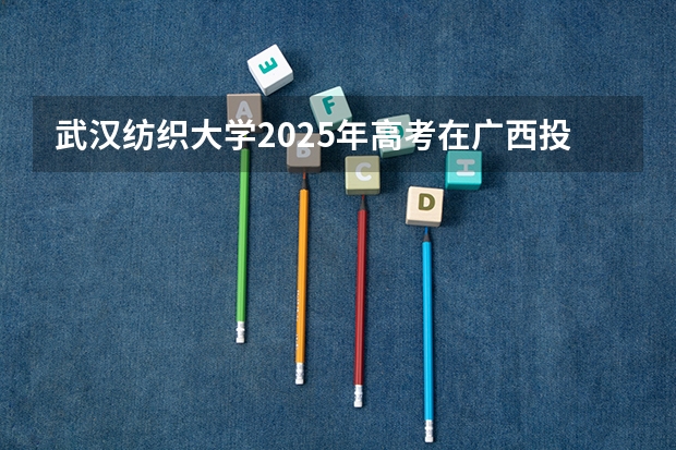 武汉纺织大学2025年高考在广西投档分数线