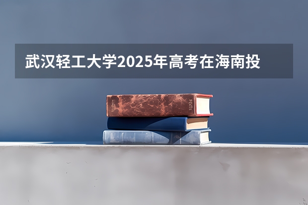 武汉轻工大学2025年高考在海南投档分数线