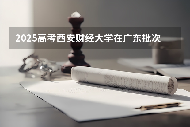 2025高考西安财经大学在广东批次线差是多少（2026参考）