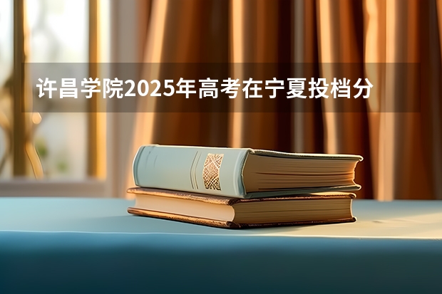 许昌学院2025年高考在宁夏投档分数线