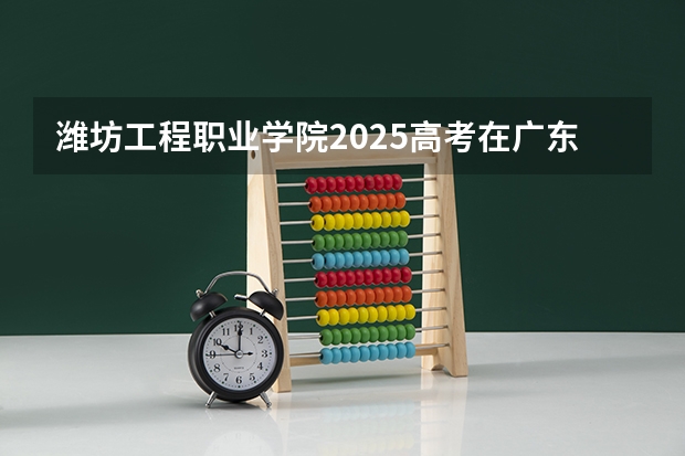 潍坊工程职业学院2025高考在广东招生计划介绍