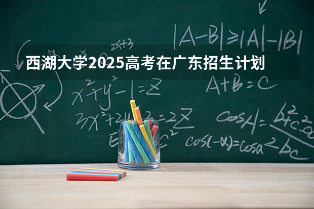 西湖大学2025高考在广东招生计划介绍