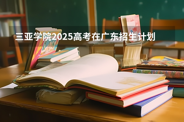 三亚学院2025高考在广东招生计划介绍